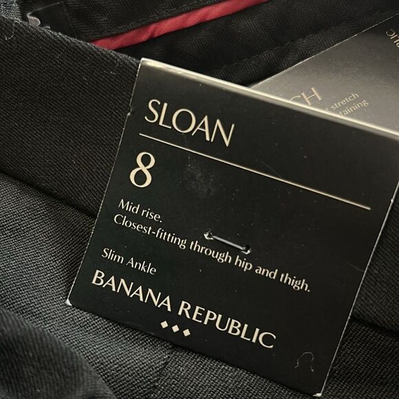 Banana Republic Black Sloan fit two way stretch slim ankle size 8 new with tags - Picture 5 of 9